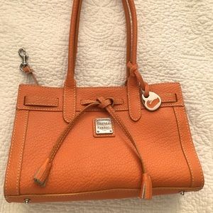 Dooney & Bourke small orange East West Tassel Tote - like new!